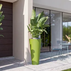 Portavaso da esterno 110 h cm in polietilene verde kiwi - Castol