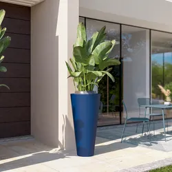 Portavaso da esterno 110 h cm in polietilene blu - Castol