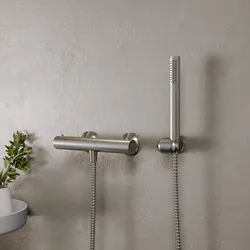 Set esterno doccia termostatico e doccino spazzolato – Lir