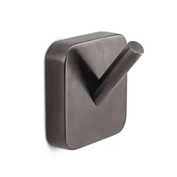 Set 2 appendiabiti in acciaio inox nero satinato - Tonga di Gedy