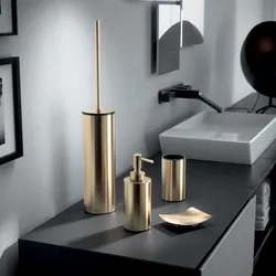 Set 4 accessori d'appoggio in acciaio inox oro - Elettra di Gedy