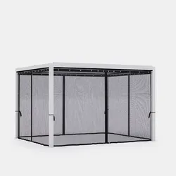 Set 4 tende zanzariere per gazebo bioclimatico 3x3,6 m