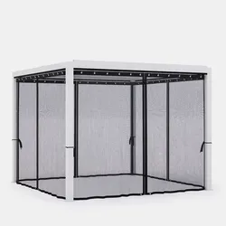 Set 4 tende zanzariere per gazebo bioclimatico 3x3 m