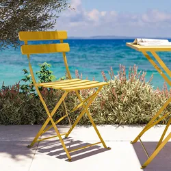 Sedia da giardino pieghevole in metallo senape - Atelier