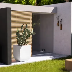 Vaso da esterno rustico 58x58 cm tutta capienza in polietilene bianco - Ludovico