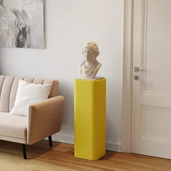 Espositore colonna 90 h cm in polietilene giallo - Katrine
