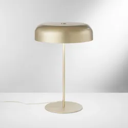 Lampada da tavolo rotonda 30 cm in metallo oro