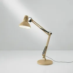 Lampada da tavolo regolabile 74 h cm in metallo giallo