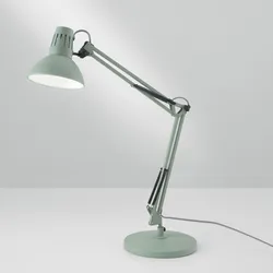 Lampada da tavolo regolabile 74 h cm in metallo verde