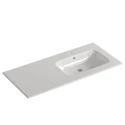 Lavabo da incasso 100 x 46 cm dx bianco lucido - Tidy