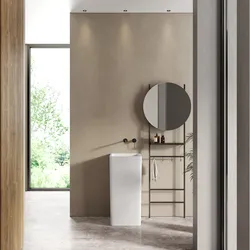 Lavabo freestanding 40x40 cm in ceramica bianco - Frost