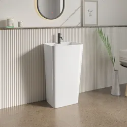 Lavabo freestanding 50x86h cm bianco senza troppopieno - Frost