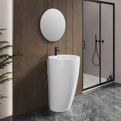 Lavabo freestanding 52x86h cm bianco con troppopieno - Frost