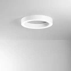 Plafoniera LED rotonda 60 cm in metallo bianco con diffusore in acrilico