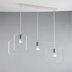 Lampada a sospensione 88,5 cm in metallo bianco e silver