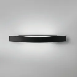 Applique da parete 60x8,5 cm biemissione in metallo nero