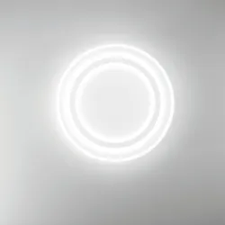 Plafoniera LED rotonda 60 cm in metallo bianco con diffusore in acrilico satinato