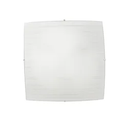 Plafoniera 50x50 cm in vetro bianco satinato