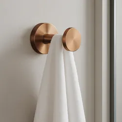 Appendiabiti singolo a muro in acciao inox bronzo spazzolato - Glow