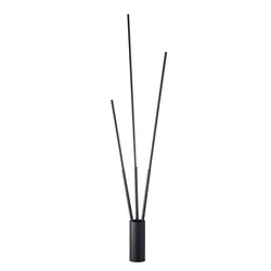 Piantana LED 164 h cm in metallo nero con diffusori orientabili