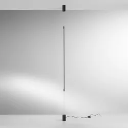Piantana LED sospesa 400 h cm in metallo nero con supporti per regolazione altezza