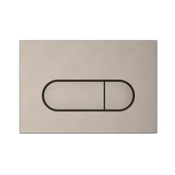 Placca di comando nichel spazzolato con doppio pulsante - Root Round di Vitra