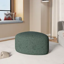 Pouf a goccia 60x33h cm in tessuto effetto maglia verde - Graziana