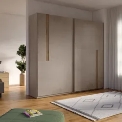Armadio 275x240h cm con 2 ante scorrevoli bronzo e mercure - Eldon