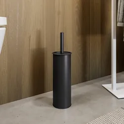 Portascopino d'appoggio in metallo nero opaco - Clover