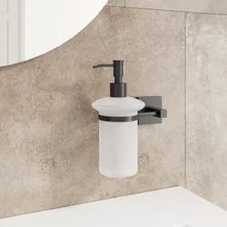 Dispenser Sapone In Vetro 400 Ml Nero Opaco – 2 Pezzi, Pompa Retrò, Ricaricabile, Con Imbuto