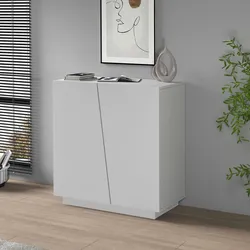 Mobile multiuso 80x86h cm bianco opaco con 2 ante - Meg