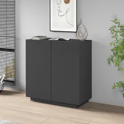 Mobile multiuso 80x86h cm antracite opaco con 2 ante - Canadian