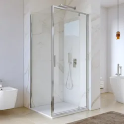Box doccia 80x90 cm battente vetro trasparente e profilo cromo 195h - Glide