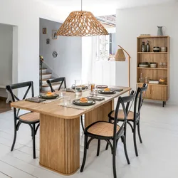Tavolo 185x90 cm in legno effetto rovere cannettato - Dhana