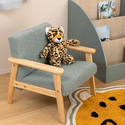Peluche a forma di leopardo 30h cm in velluto beige - Kids