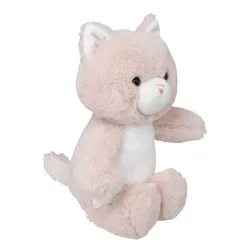 Peluche a forma di gatto 28h cm a pelo lungo rosa - Kids