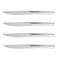 Set 4 coltelli per bistecca in acciaio inox cromo - Olimpya