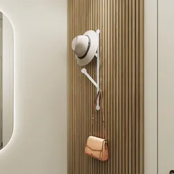 Appendiabiti a muro 19x50h cm in metallo bianco opaco con 4 ganci - Rubiza