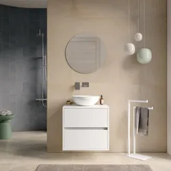Mobile bagno portalavabo sospeso con cassetti 60 cm bianco opaco con specchio - Dedalo