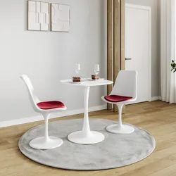 Tavolo da pranzo 60x60 cm bianco opaco - Tulipano Square