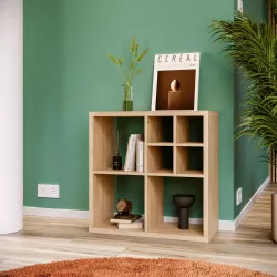 Libreria modulare 74x74h cm effetto rovere con divisorio - Tactik