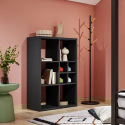 Libreria modulare 74x108h cm con divisorio antracite - Tactik