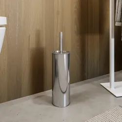 Portascopino d'appoggio in metallo cromo - Clover