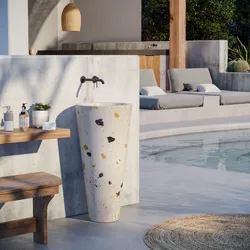 Lavabo freestanding da giardino 45x90 h cm in terrazzo shade - Marks