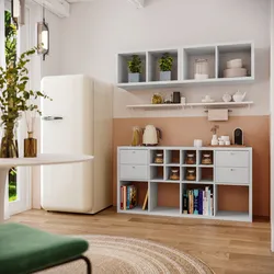 Mobile multiuso cucina 143 cm modulare e reversibile bianco - Tactik