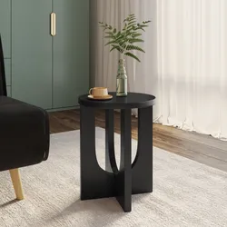 Tavolino rotondo 40x50h cm nero opaco - Malachi