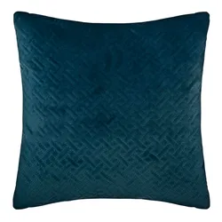 Cuscino 40x40 cm sfoderabile in velluto trapuntato petrolio