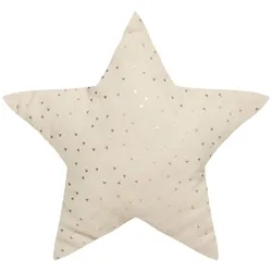 Cuscino 40x40 cm in cotone a forma di stella beige - Kids