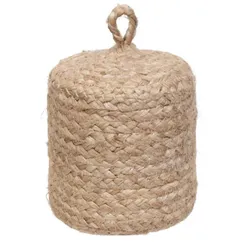 Fermaporta rotondo 15 cm in juta naturale