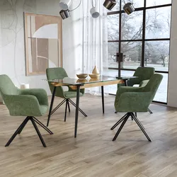 Tavolo da pranzo 140x80 cm con top in vetro e gambe in metallo nero - Bryt